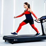 A focused adult athlete, fully clothed in professional athletic wear, performing a rehabilitation exercise using an advanced balance training platform with digital feedback. The setting is a bright, modern physiotherapy clinic with cutting-edge equipment. The lighting is crisp and natural, highlighting a sense of determination and progress. Perfect anatomy, correct proportions, natural pose, well-formed hands, proper finger count, natural body proportions. High-resolution professional photography, appropriate attire, safe for work, appropriate content, modest clothing, family-friendly.