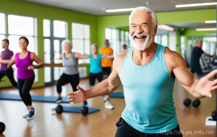 근력운동이 뼈 건강에 미치는 효과 - **Prompt:** A vibrant, sunlit gym where a diverse group of individuals, including a young adult, a m...