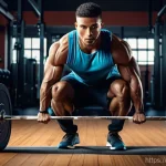 웨이트 트레이닝과 호르몬 반응 - **Prompt:** A dynamic, artistic rendering of a fit male or female athlete in their late 20s to early...